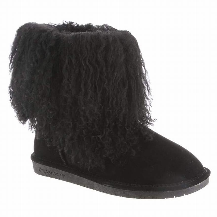 Bearpaw Boo Winter Boots UK - Women's Boots Black ||GZHVLY-647||